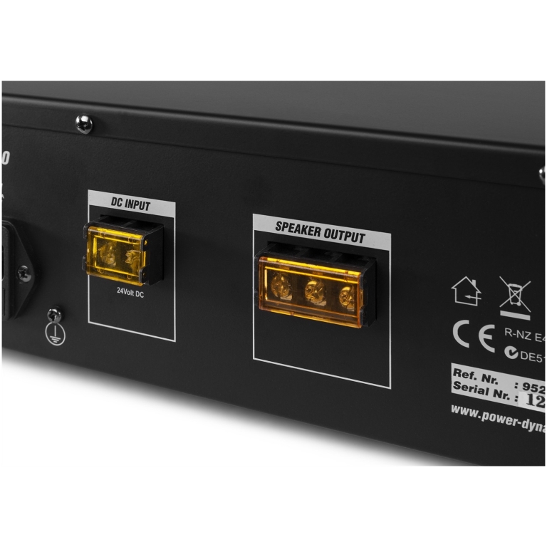 Power Dynamics PRM120, Amplificator 100V, 120W RMS, Bluetooth, USB, SD