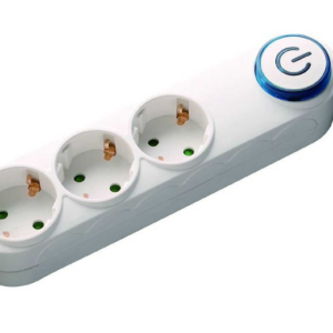 Prelungitor 3 prize WELL 5M cu intrerupator, cablu 3x1.5mmp Alb