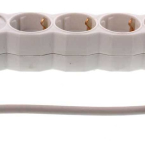 Prelungitor 4 prize WELL 1.5M cu intrerupator, cablu 3xG1.5mmp Alb