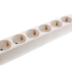 Prelungitor 6 prize WELL 1.5M, cablu 3x1.5mmp Alb