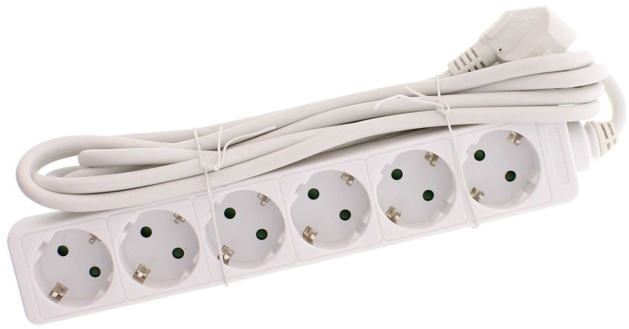 Prelungitor 6 prize WELL 3M, cablu 3x1.5mmp Alb