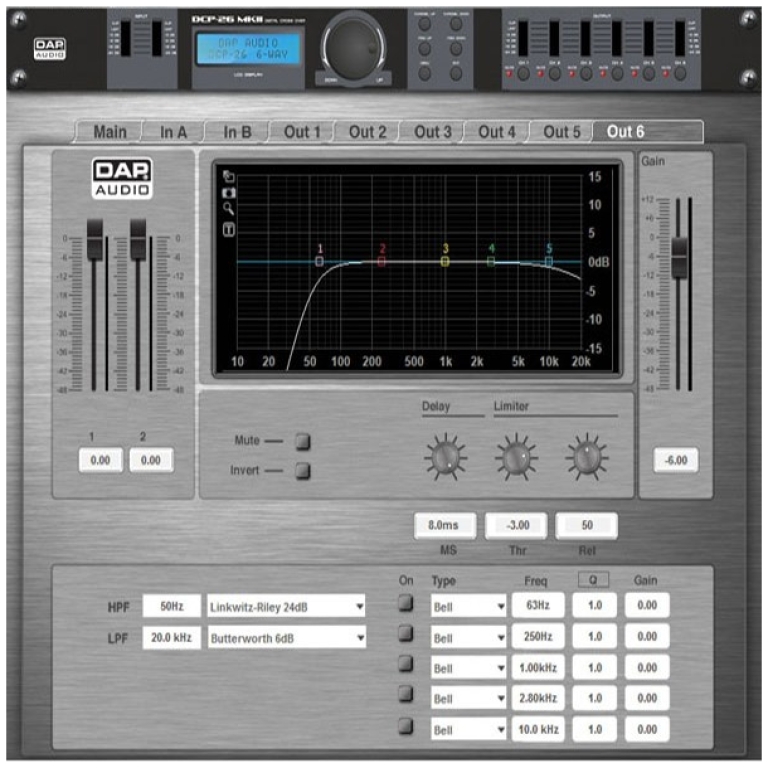 Procesor DAP AUDIO DCP-26 MKII 6 Canale
