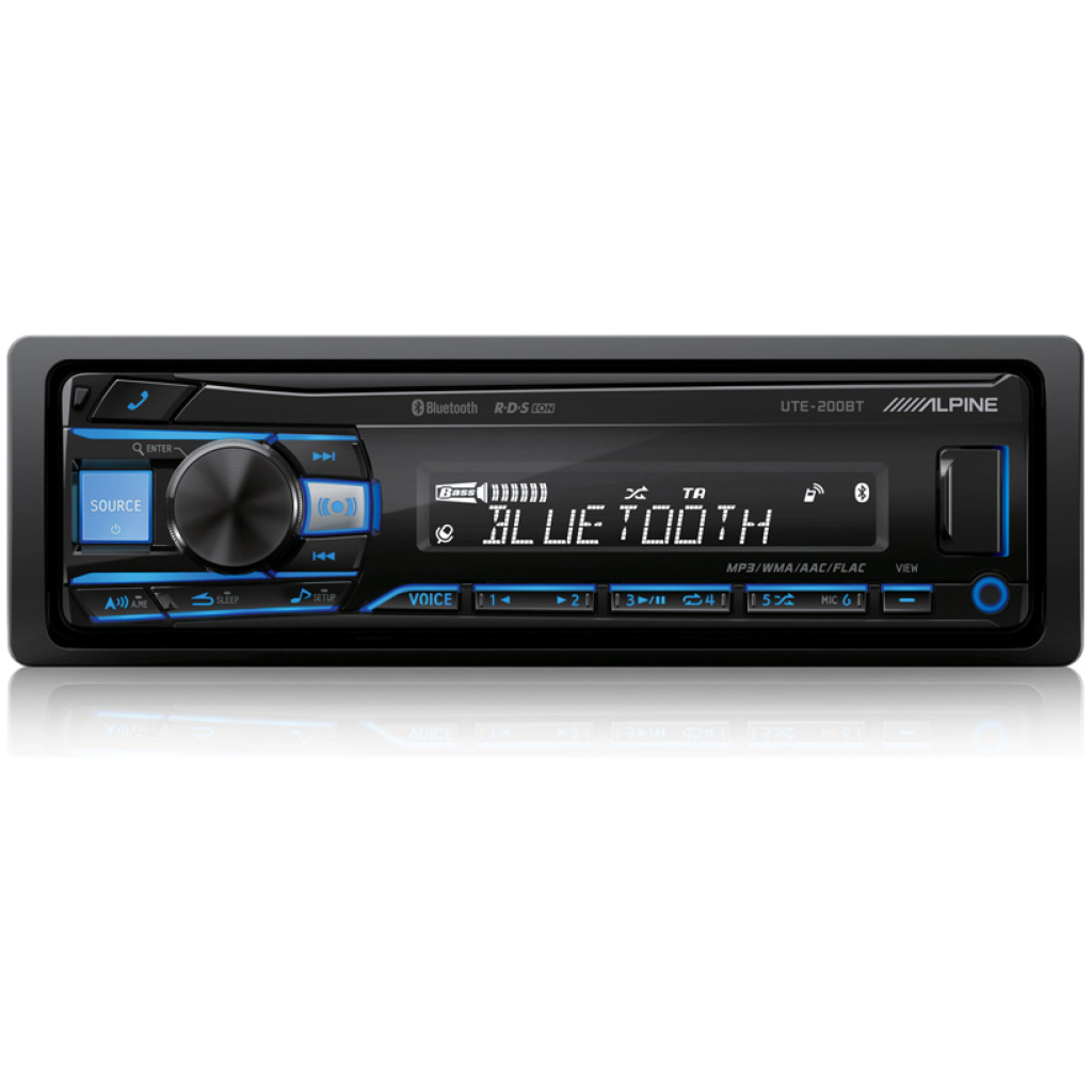 Radio Auto Alpine UTE-200BT, Bluetooth, 4x50W