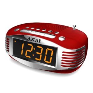 Radio cu ceas AKAI CE-1500 rosu