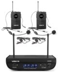Set doua microfoane wireless Vonyx WM82B cu lavaliera, headset