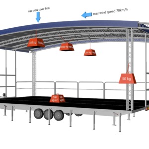 Scena Mobila Arcum X60 cu acoperis arcuit