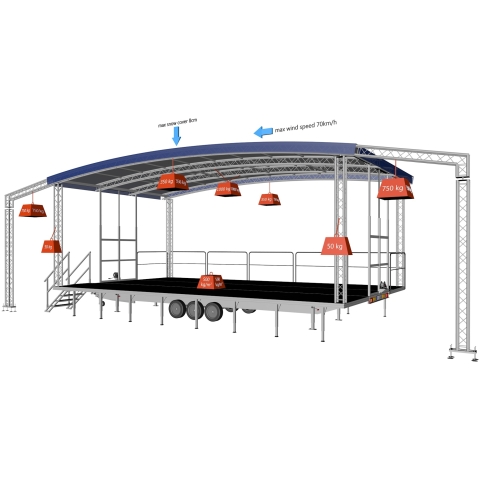 Scena Mobila Arcum X60 cu acoperis arcuit