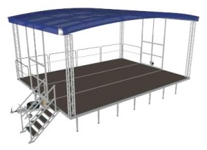 Scena Mobila Evenimente Arcum X48 cu acoperis arcuit