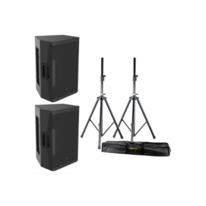 Set Boxe active cu stative Mackie SRM 650 