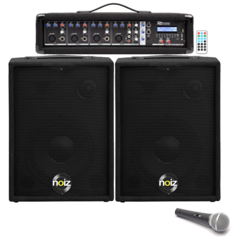 Set boxe cu mixer amplificat 200W, Speech Audio System 1