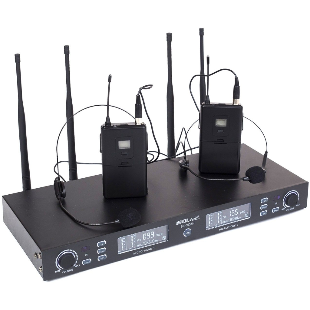 Master Audio BE5035T, Set microfoane wireless headset, true diversity, UHF, PLL