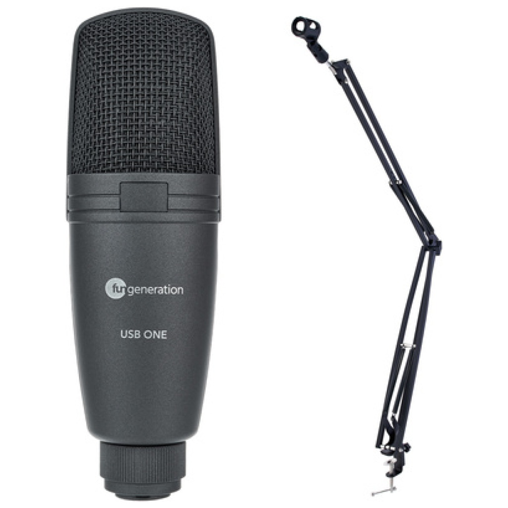 Set Microfon Podcast Fun Generation USB One,cu brat pantografic