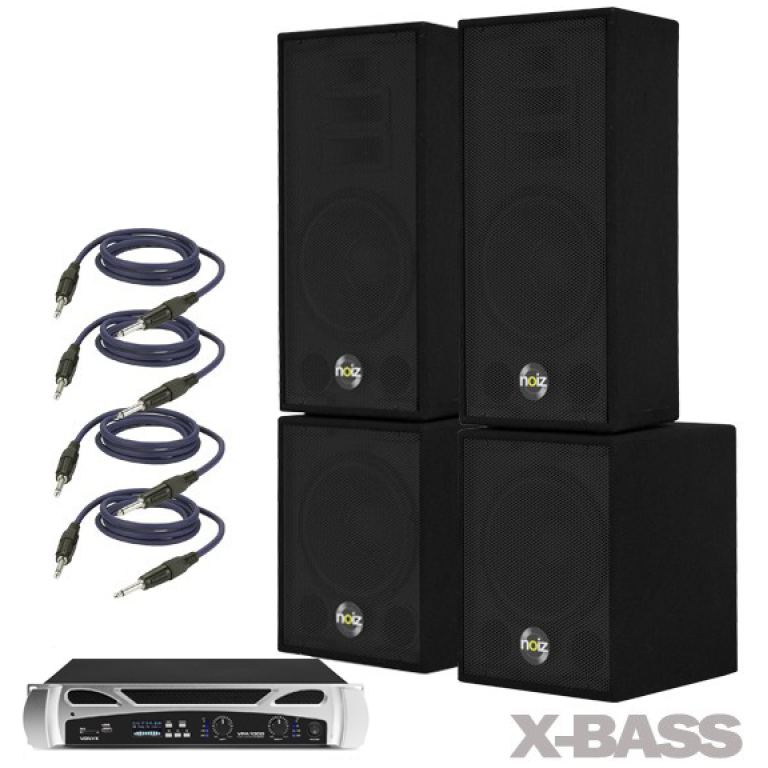 Sistem audio 1000W Dj Box House Music, bluetooth, 4x250W