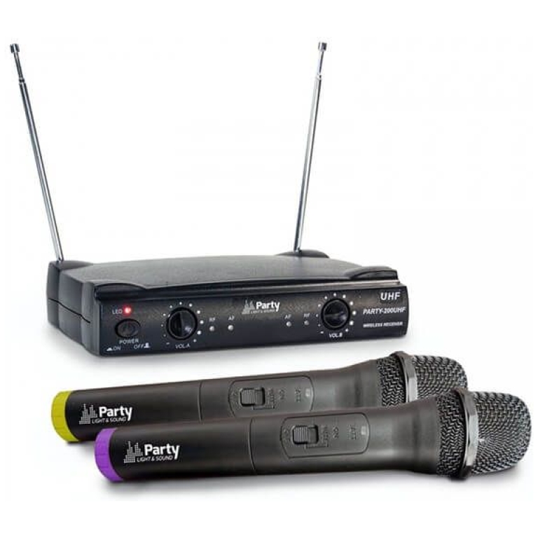 Sistem Audio Karaoke cu mixer amplificat, Bluetooth, USB, 2 microfoane wireless