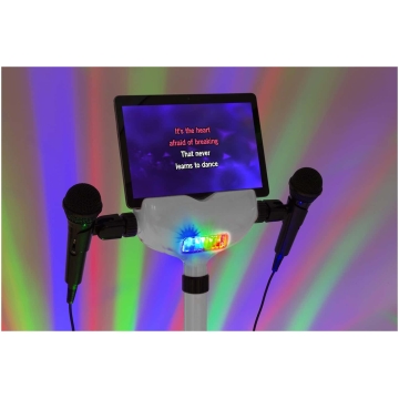 Sistem karaoke piedestal Fenton KSM15R, scena karaoke, microfoane, bluetooth