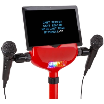 Sistem karaoke piedestal Fenton KSM15R, scena karaoke, microfoane, bluetooth