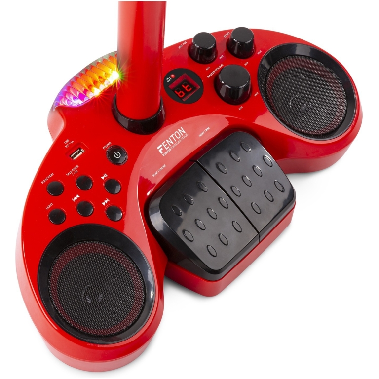 Sistem karaoke piedestal Fenton KSM15R, scena karaoke, microfoane, bluetooth