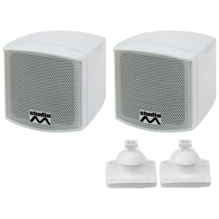 Sistem sonorizare restaurant 4.1 Atmos Omni-26 alb, amplificator NS15G Bluetooth, 2x100W