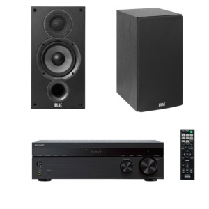 Sistem stereo cu boxe Elac Debut 5.2 si Amplituner Sony STR DH-190