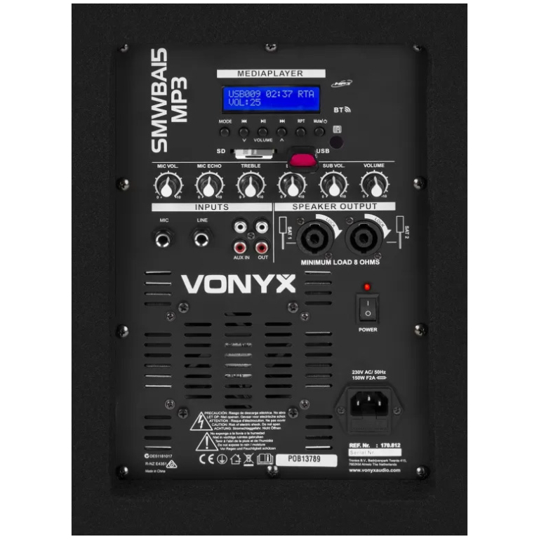 Subwoofer Activ Vonyx SMWBA15MP3