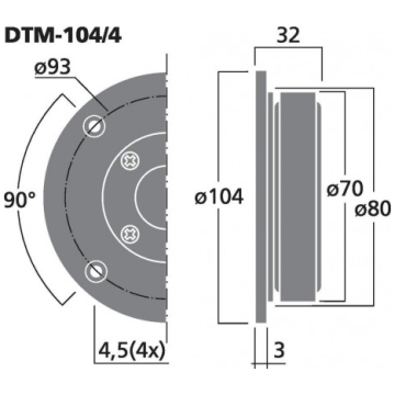 Tweeter Monacor DTM-104/8