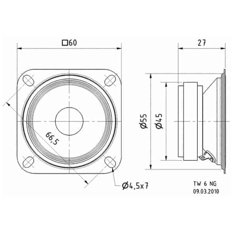 Tweeter Visaton TW 6 NG - 8 Ohm