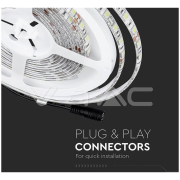 Banda LED V-TAC VT-5050 Alb Cald,60 LED pe metru, de exterior