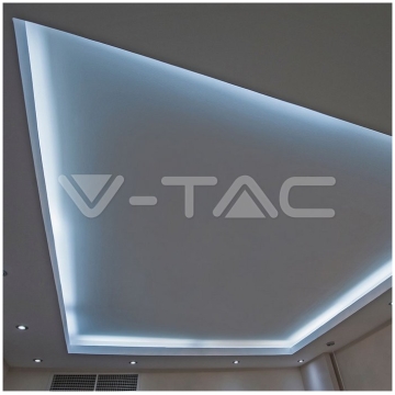 Banda LED V-TAC VT-5050 Alb Rece,60 LED pe metru, de exterior