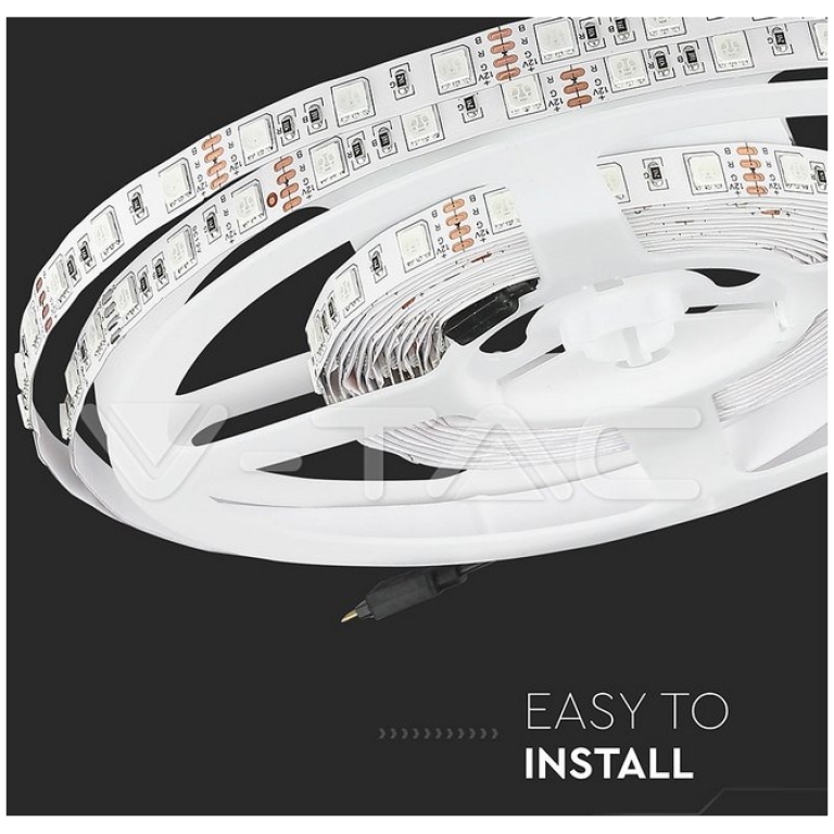 Banda LED V-TAC VT-5050 RGB,60 LED pe metru, de interior