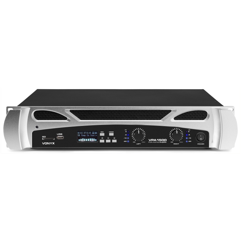 Amplificator audio Vonyx VPA1500, 2x750W, media player, bluetooth
