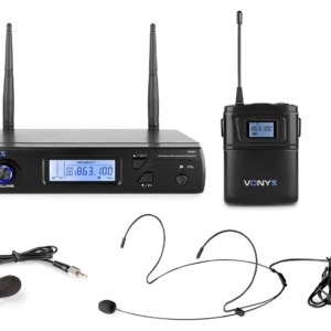 Sistem wireless headset si lavaliera Vonyx WM61B