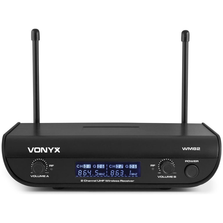 Set microfoane wireless UHF Vonyx WM82