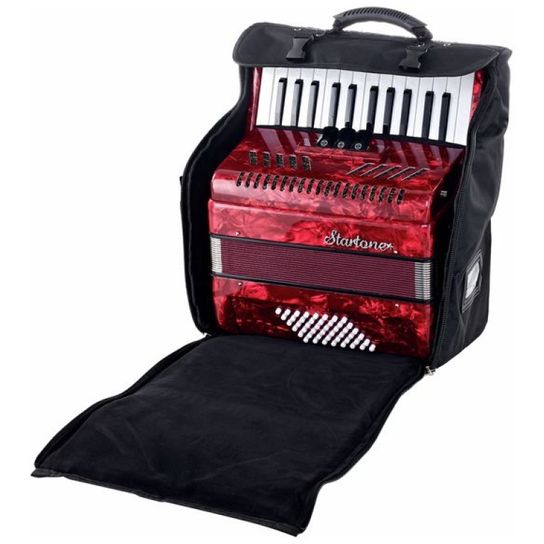 Acordeon Startone 48 Basi Rosu, Maja 48 Red