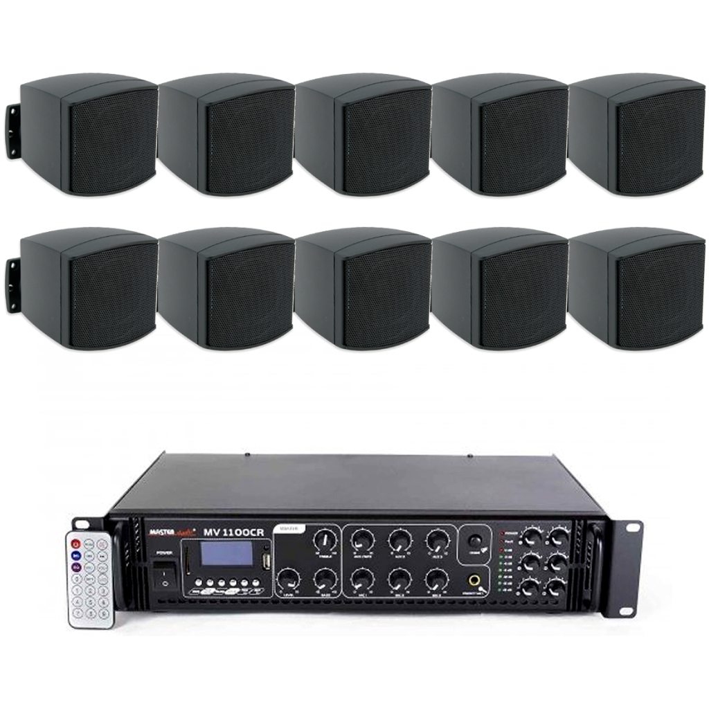 Sistem audio multizona 10 boxe Omni 201 Bk, 120W, bluetooth, USB