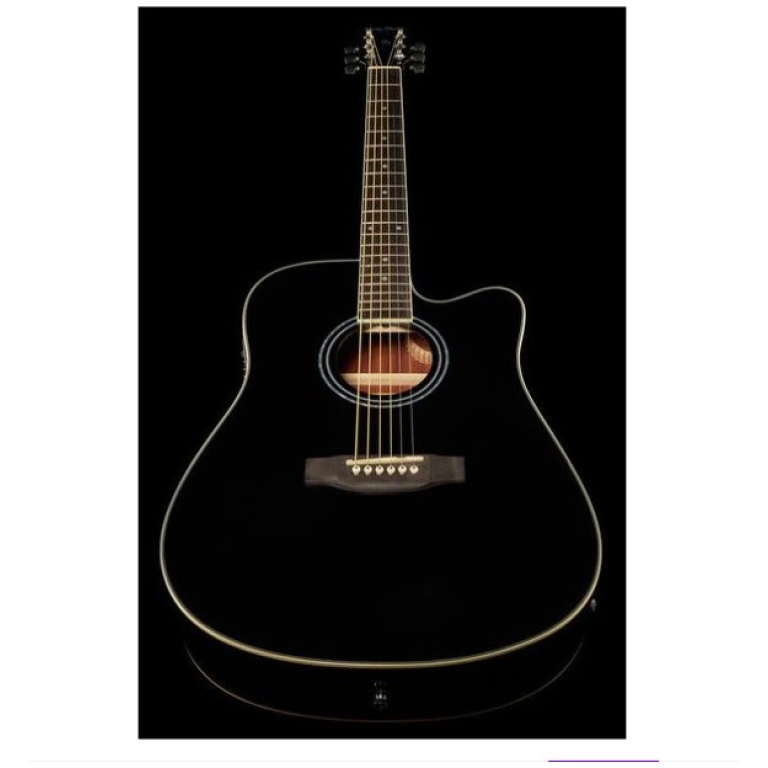 Chitara electro-acustica Harley Benton D-120CE BK