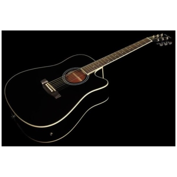 Chitara electro-acustica Harley Benton D-120CE BK