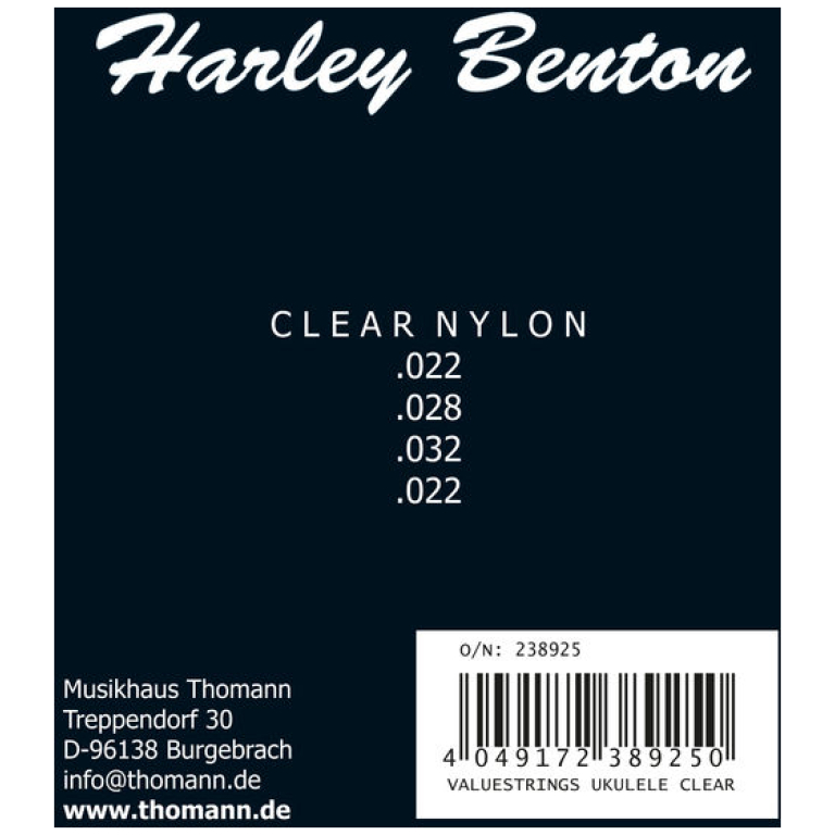 Corzi Ukulele Harley Benton Uke Clear