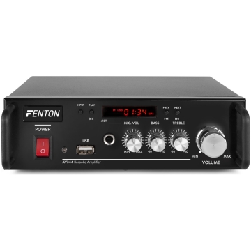 Amplificator audio cu Acumulator Fenton AV344, Tuner FM, MP3, USB, SD