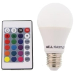 Bec LED WELL 6W E27 cu Telecomanda, RGB+W