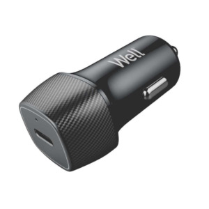 Incarcator Auto USB-C Well 20W, negru