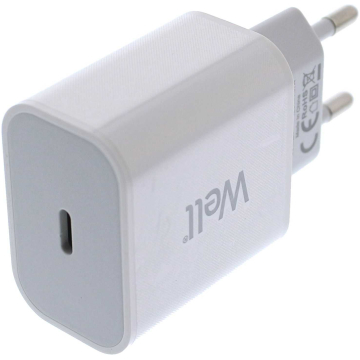 Incarcator retea Well USB-C PD 20W Alb