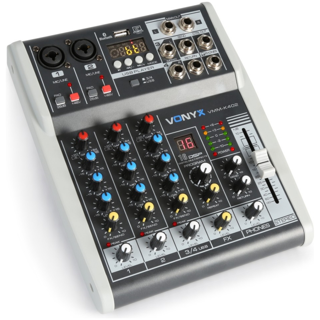 Vonyx VMM-K402 Mixer audio cu 4 canale