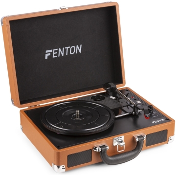 Fenton RP115F, Pick-up cu Bluetooth și USB, finisaj lemn, maro