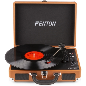 Fenton RP115F, Pick-up cu Bluetooth și USB, finisaj lemn, maro