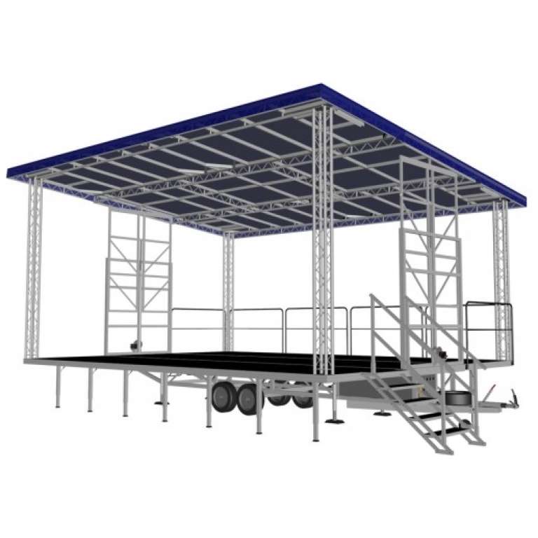 Scena Mobila Evenimente Pultus X36 cu Acoperis Plat