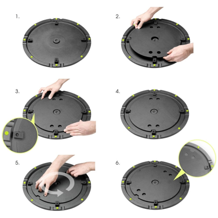 Stativ boxe cu baza rotunda Gravity SSP WB SET W