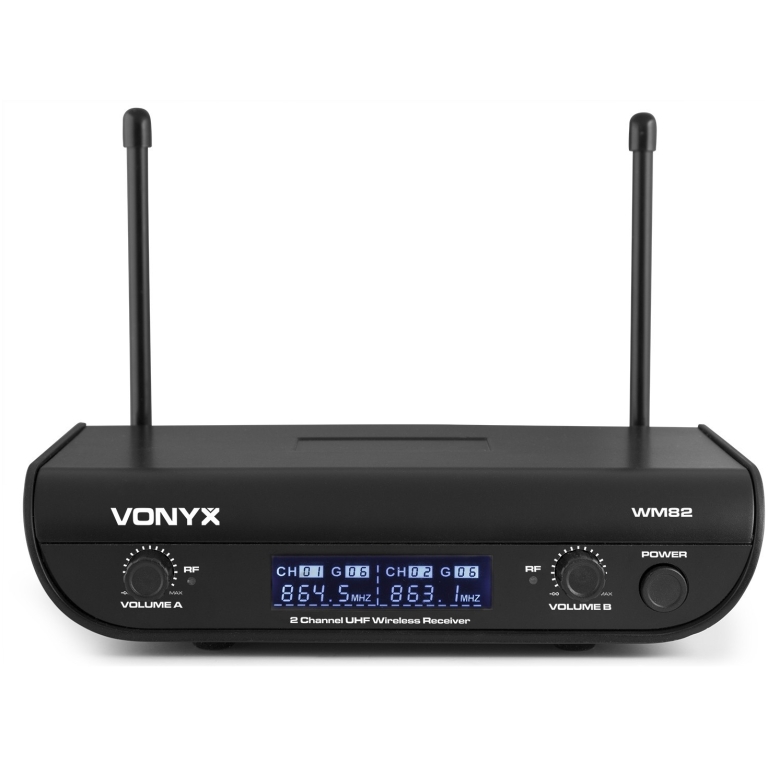 Set microfoane wireless Vonyx WM82C, vocal, headset-lavaliera 