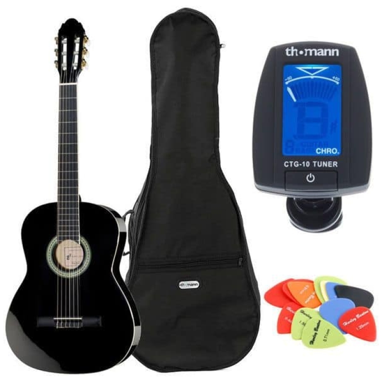 set chitara clasica harley benton cg200 bk