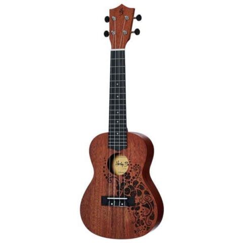 ukulele concert harley benton kahuna c flower