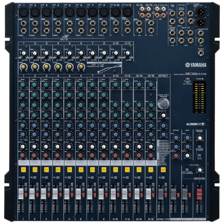 mixer yamaha mg 166 usb cx